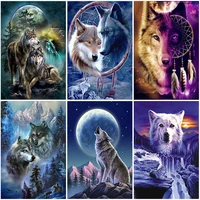 diy wolf 5d diamond painting full square drill resin paintings animal diamont embroidery cross stitch mosaic home decor gift