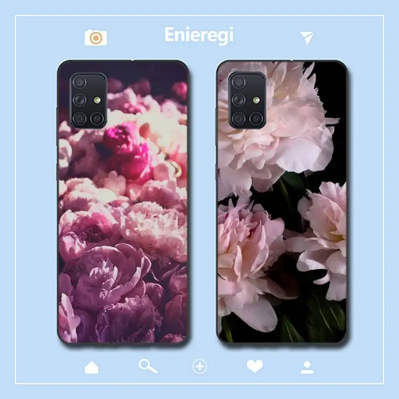 

RuiCaiCa Peonies beautiful flower Phone Case for Samsung A51 01 50 71 21S 70 31 40 30 10 20 S E 11 91 A7 A8 2018