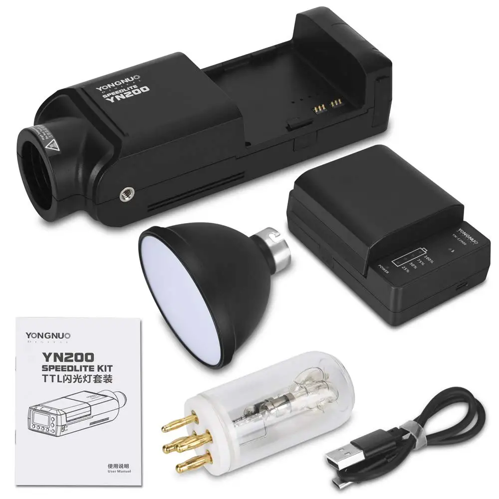 Беспроводная литиевая батарея YONGNUO YN200 Speedlite 200 Вт поддерживает TTL/M/Multi Flash Mode для