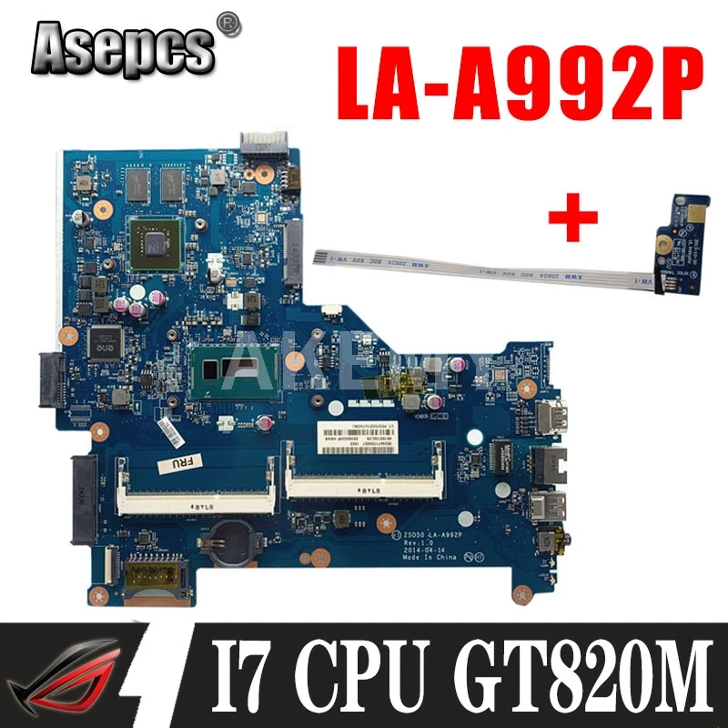 Asepcs Высокое качество для HP 15 R Материнская плата ноутбука 792302 501 ZS050 LA A992P с SR1EB I7 4510U