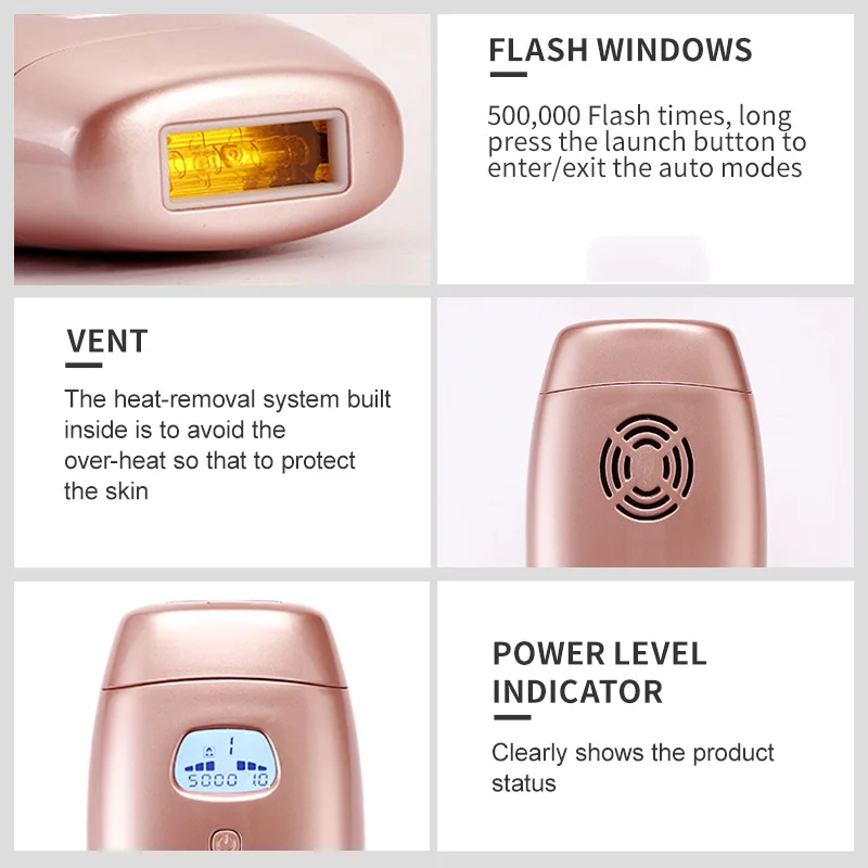 IPL лазер для удаления волос 500000 вспышек эпилятор постоянный триммер бикини ЖК