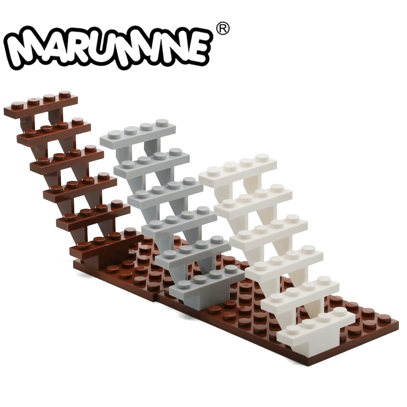 Лестница Marumine MOC 7x4x6 лестница для дома 5 шт. прямая открытая с 30134 ступеньками