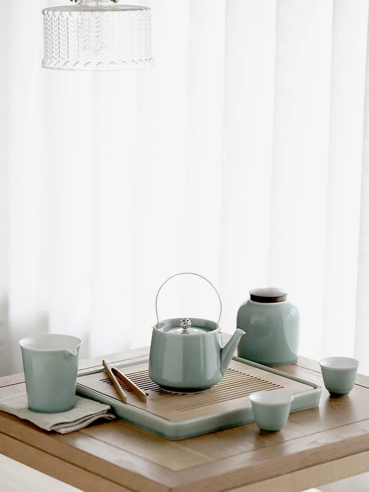 

Portable Luxury Tea Set Ceramic Japanese Travel Creative Handmade Kung Fu Tea Set Tea Ceremony Porcelana Household Products 50