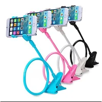 7 colors 360 degree roating flexible phone holder stand for mobile long arm holder bracket support for bed desktop tablet