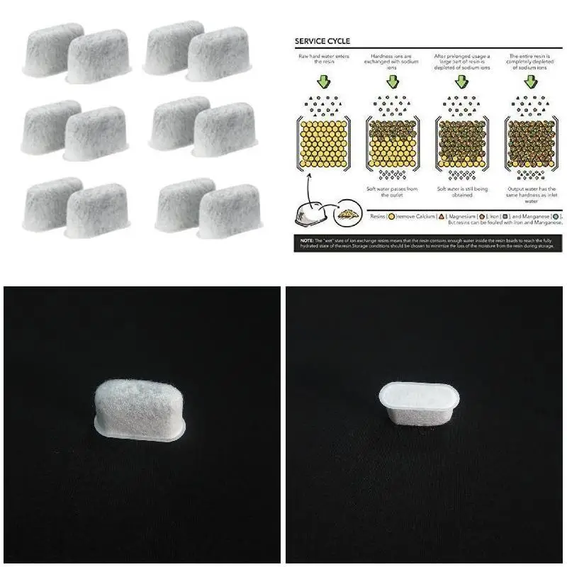 

6 Pcs/Set Charcoal Water Filters for Breville Coffee Machine Water Dispenser Sports Kettle JS23