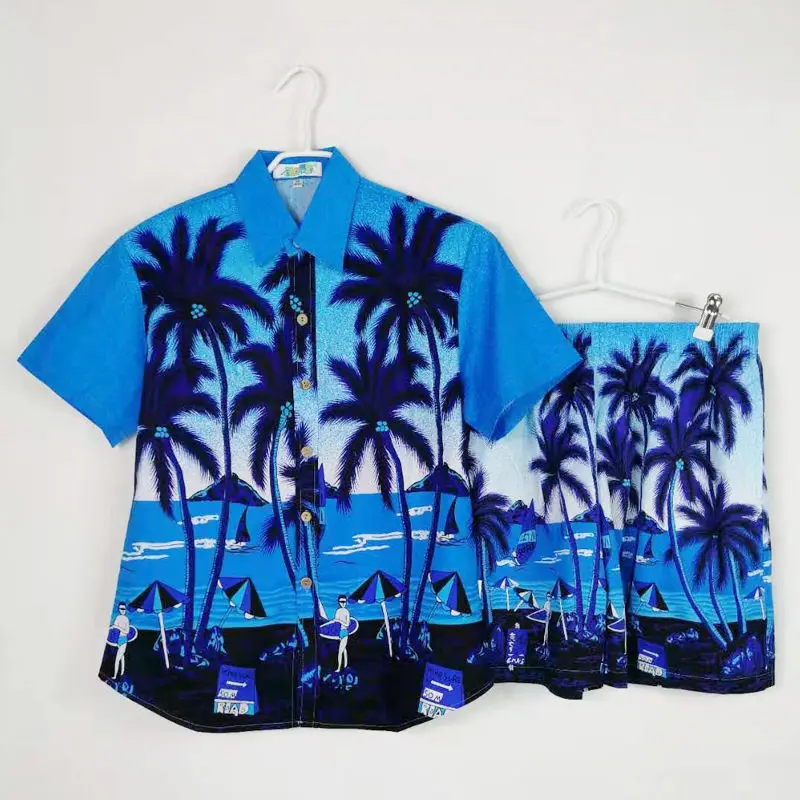 

Beach suit short sleeve fat big loose couple