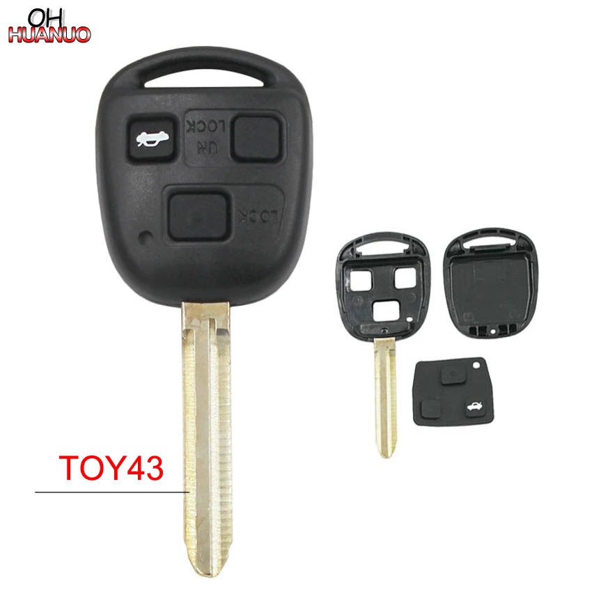 Распродажа! Замена дистанционного ключа чехол с 3 кнопками для Toyota Prado Tarago Camry Corolla
