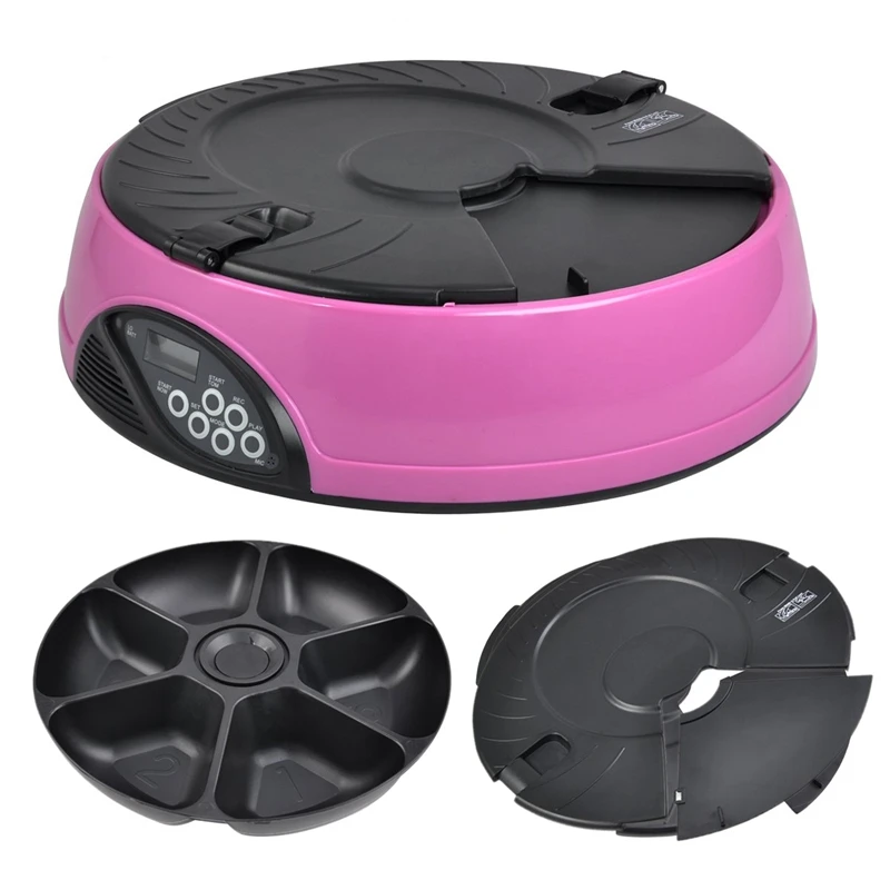 Топ 6 дней Автоматическая миска питателя для домашних животных еды кошка или