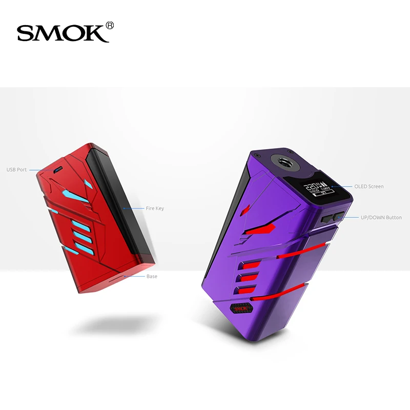 Оригинальный SMOK T PRIV мод 18650 батарея 220 Вт 9 цветов режимы настройки led вейп
