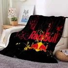 Фланелевое Одеяло Red Bull, супермягкое флисовое покрывало для спальни, дивана