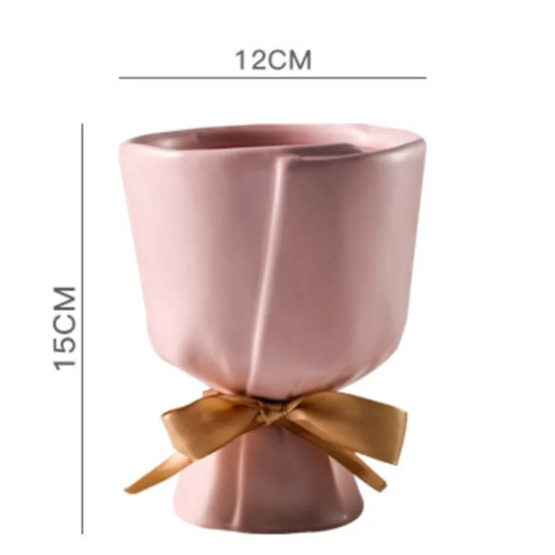 

Fresh Bouquet Shape Ceramic Vase Home Creative Floral Living Room Flower Arrangement Utensils Decoration Cachepot For Flowers