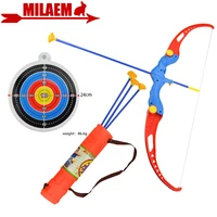 1set archery children bow arrow toy set sucker arrow and arrow tube outdoor sport shooting accessories