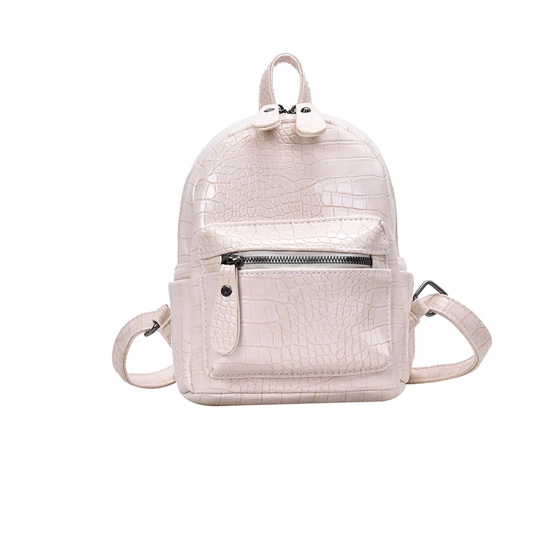 

Multifunctional Female Bag 2021 New Simple And Versatile Western Style Casual Fashion Crocodile Pattern College Student Backpack