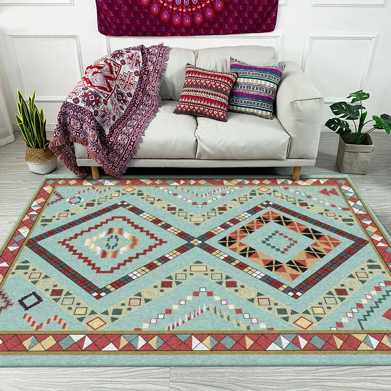 

Moroccan Ethnic Style Carpets For Living Room Bedroom Area Rugs Retro Geometry Kitchen Floor Carpet Anti-Skid Mat/Rug Luxury Big
