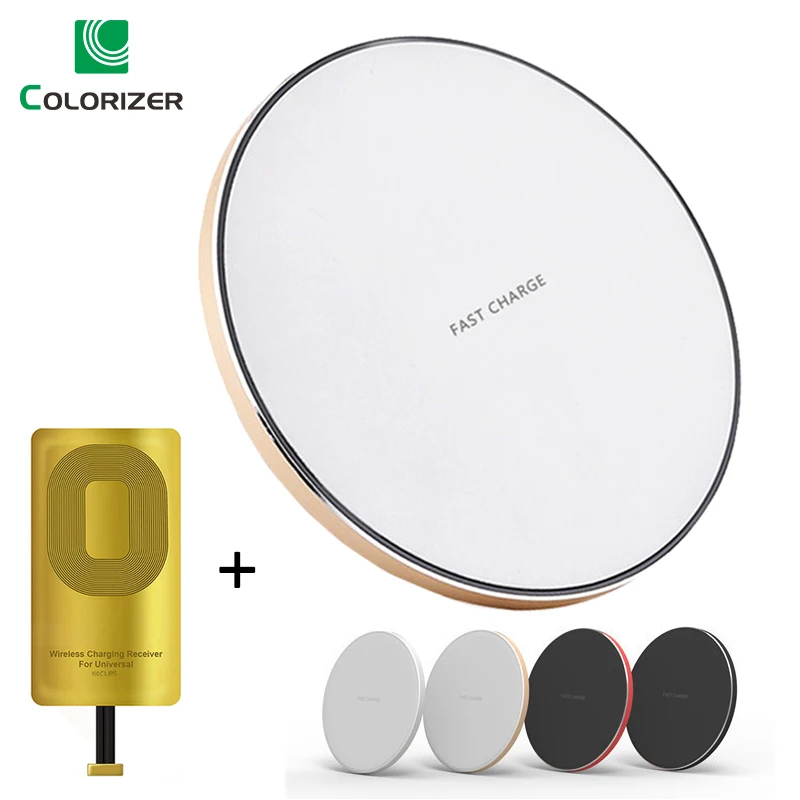 Универсальное Быстрое беспроводное зарядное устройство 10 Вт для iPhone Samsung Huawei Xiaomi