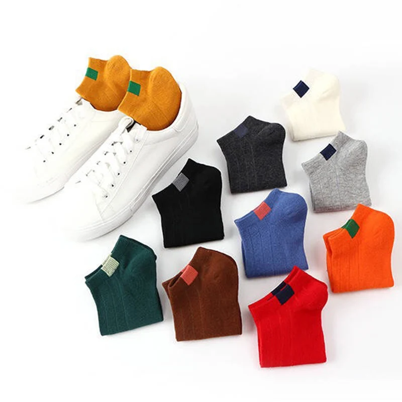 1 пара новые хлопковые носки унисекс удобные короткие в полоску женские тапочки