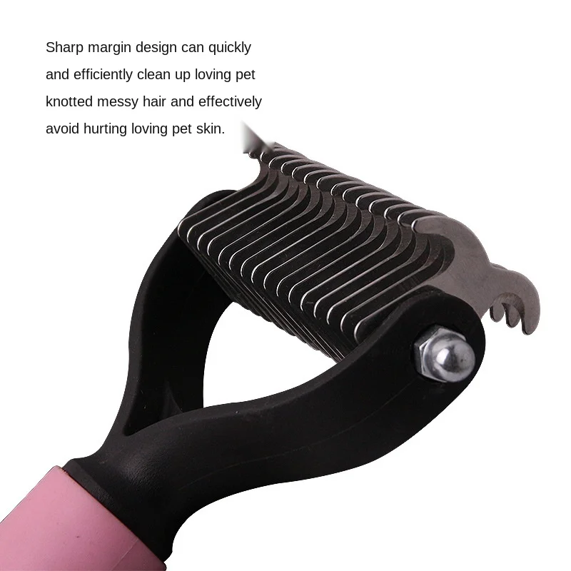 Расческа для домашних животных двухсторонняя расческа из нержавеющей стали с