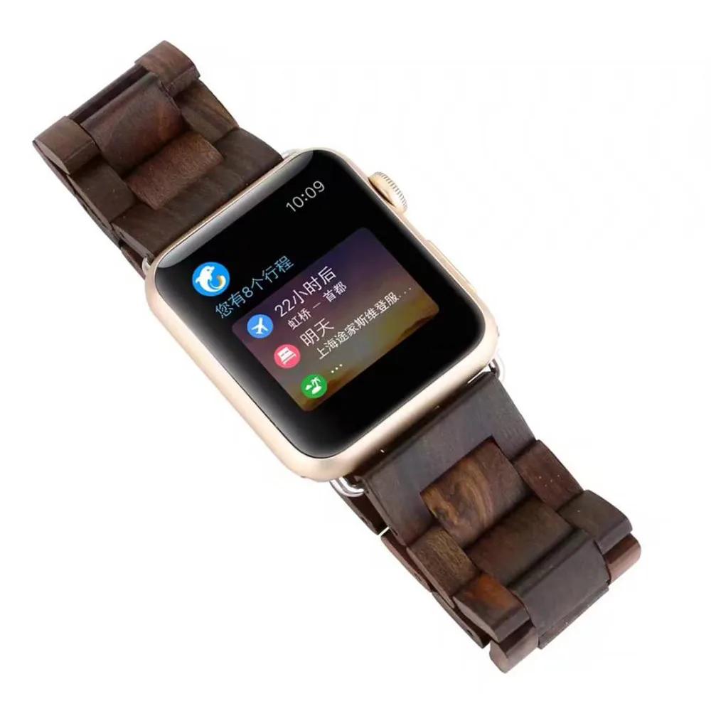 Деревянный ремешок для часов apple watch, ремешок 40 мм, 44 мм, 38 мм, 42 мм, серия 5, 4, 3, 2, 1, роскошный браслет для iWatch, наручные часы apple