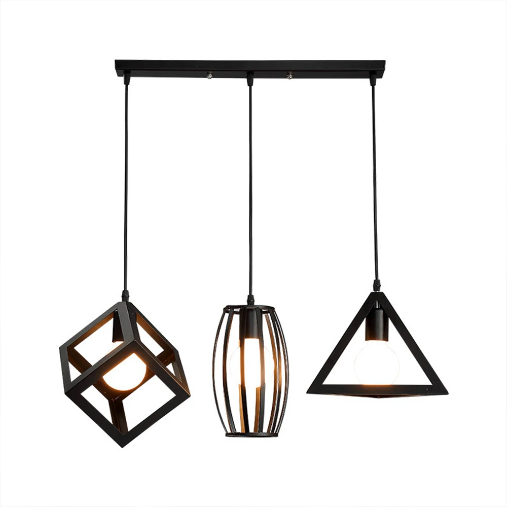 

Nordic Pendant Lights Industrial Vintage Loft Lamp Iron Art Cage Hanging Lamp Home Kitchen Living Room for E27 Led Bulb