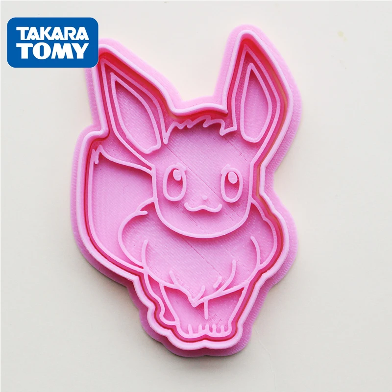 TAKARA TOMY-cortador de galletas POKEMON, utensilios de cocina, molde para hornear, juguetes, pikachu, regalos de cumplea&ntilde;os y Navidad, 8 unids/set por juego-5