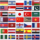 Нашивка в полоску с вышивкой в национальном стиле, Тактическая Военная армейская полоска в стиле милитари, Россия, Турция, Франция, ЕС, Малайзия, Египет, Испания, флаг