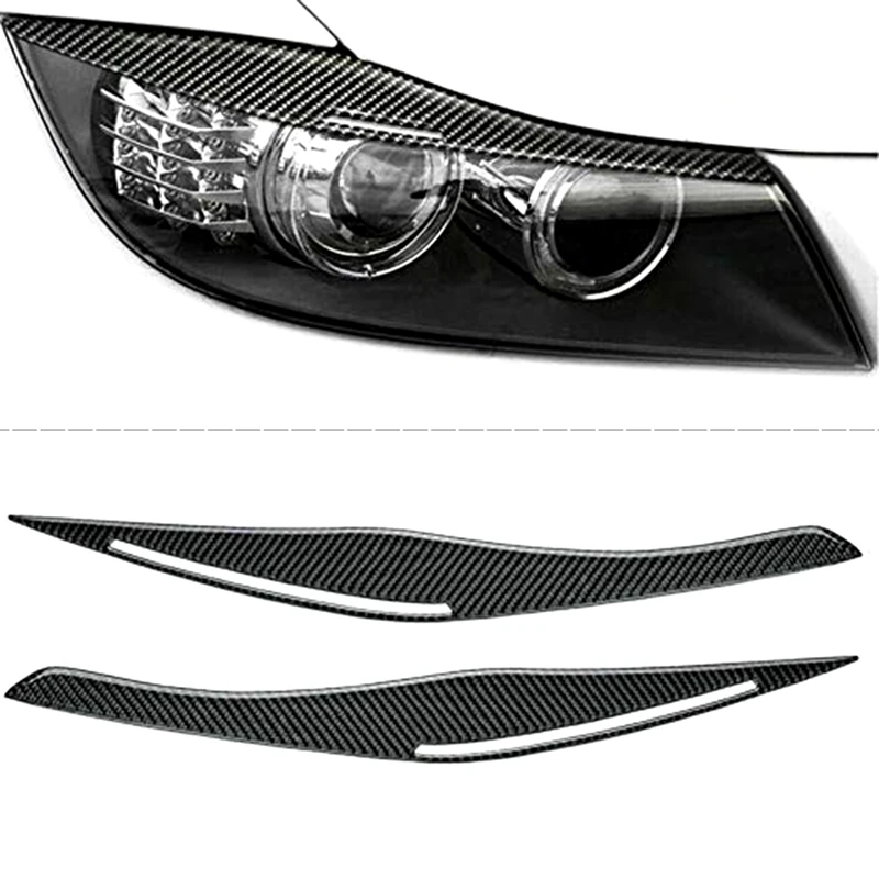 

Car Headlight Lid Eyebrow Headlight Eyelids Decoration For-BMW 3 series E90 E92 325i 320i 318i 2005-2012