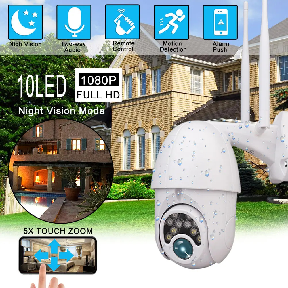 IP камера наружная беспроводная с поддержкой Wi Fi 1080P|Камеры видеонаблюдения| |
