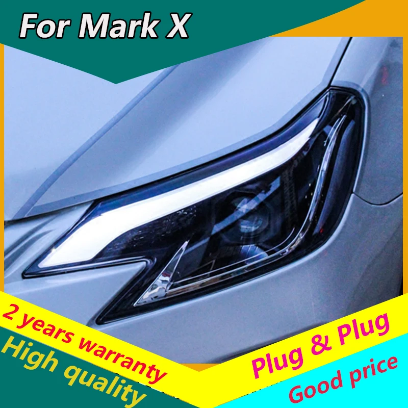 

KOWELL Car Styling Head Lamp for Toyota Reiz Mark X LED Headlight 2013 2014 2015 New Reiz DRL Daytime Running Light Bi-Xenon HID