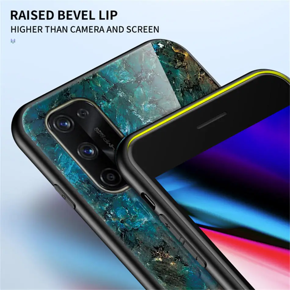 

Tempered Glass Case For OPPO Realme 7 Pro Slim Paint Cover Silicone Frame Hard Glass For Realme C3 6 Pro Reno 4Z Find X2 Fundas