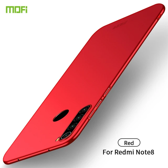 Красный MOFI для Xiaomi Redmi Note 8 чехол матовый ПК ультра-тонкий полный охват задняя крышка чехол оболочка для Xiaomi Redmi Note 7 Pro Чехол - Цвет: Красный