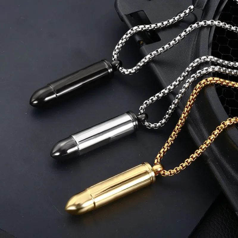 DICAYLUN ожерелье с кулоном в виде пули полые урны для кремации кулон пеплом из