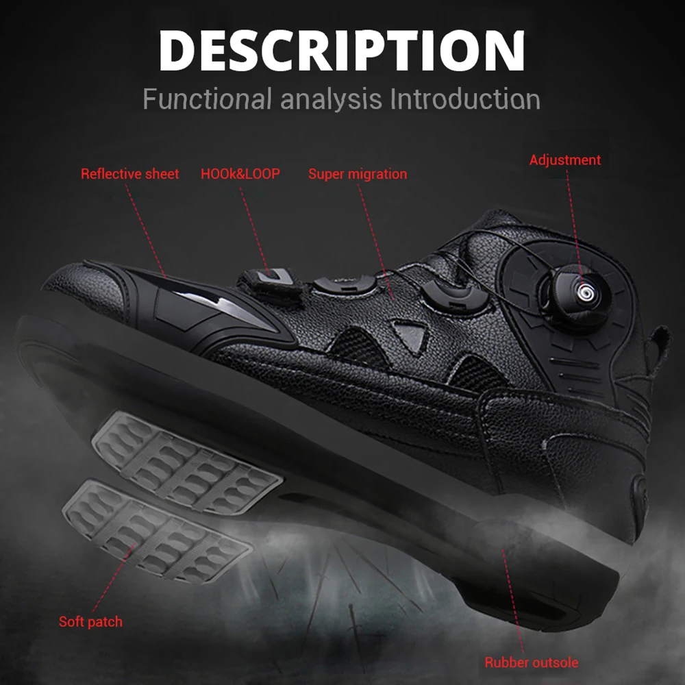 Новые мотоциклетные ботинки мужские дышащие байкерские для верховой езды