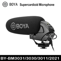 boya by bm3031 microphone supercardioid condensador microfone interview capacitive mic for canon nikon dslr camcorder camera