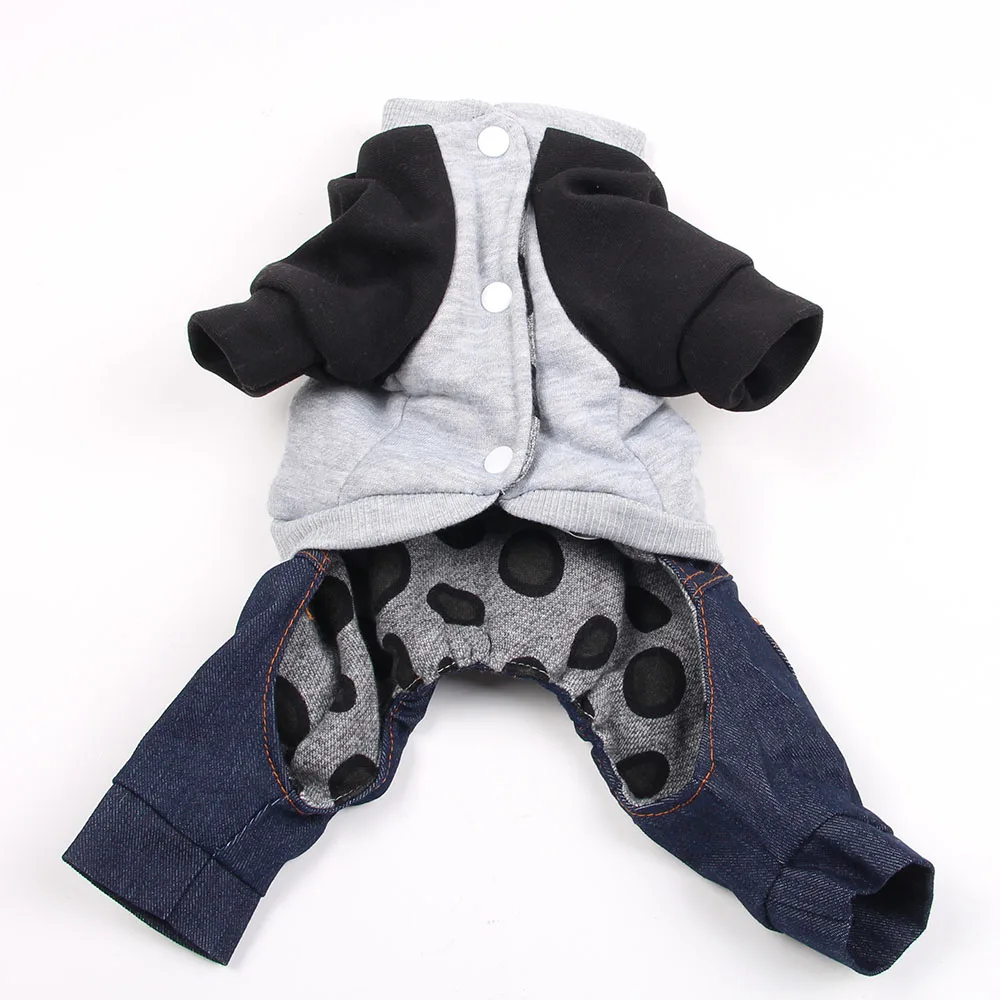 

Winter Pet Dog Coat Jacket Demin Pants Love&Letters Cat Puppy Warm Winter Clothing Apparel