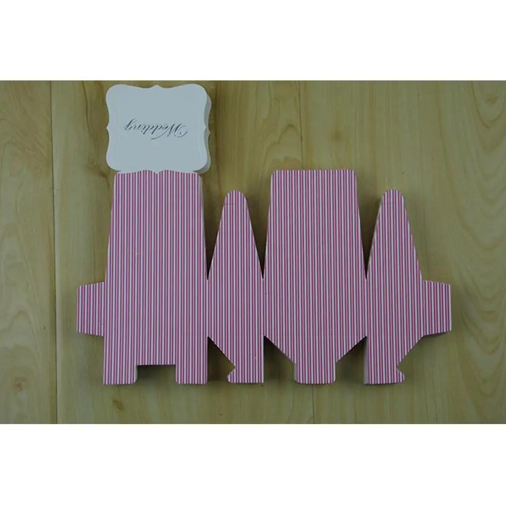 AsyPets 50 шт./упак. Свадебная конфетная коробка синее пятно в полоску розового цвета