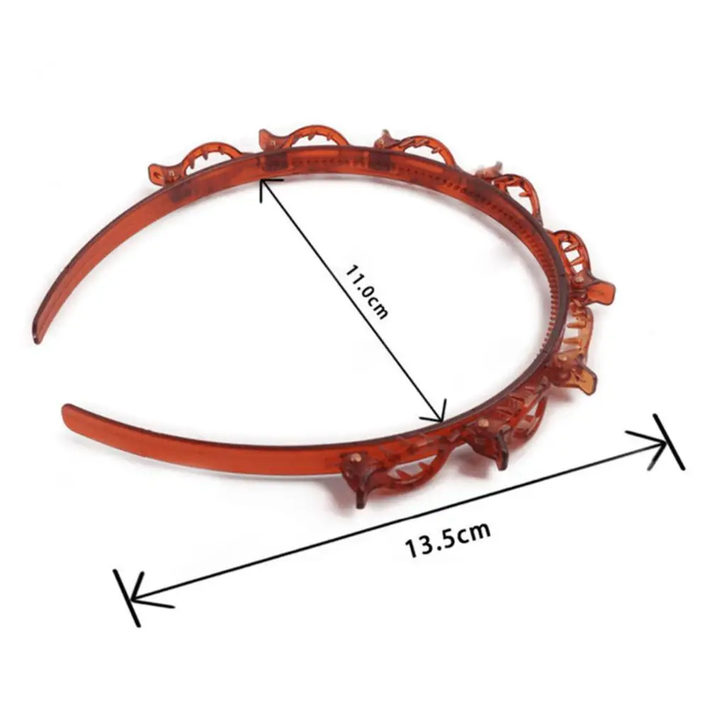 

Christmas Lightweight Plastic Headband with Teeth Comb and 8 Small Clips Skinny Hair Band for Women Girls