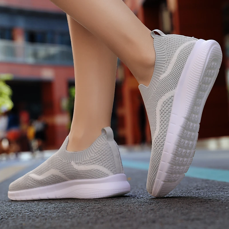 Женские кроссовки АМОРТИЗИРУЮЩИЕ НЕСКОЛЬЗЯЩИЕ сетчатые прогулочные туфли