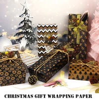 retro simple wrapping paper single sided diy wrapping paper set christmas gift wrapping paper xmas halloween decoration paper