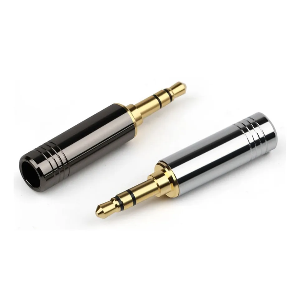 Разъемы 3 5 мм аудиоадаптер полюсное стерео алюминиевое позолоченное штекерное