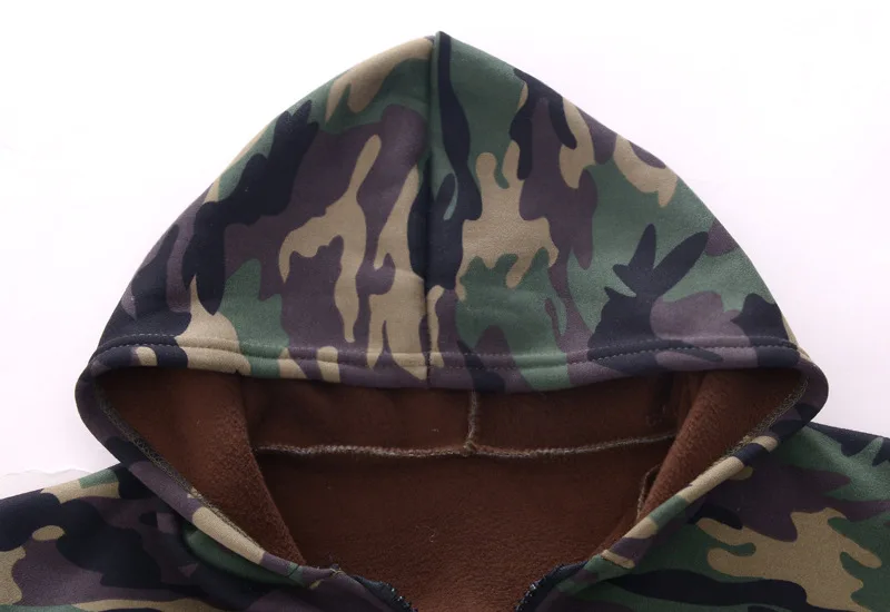 Зимняя теплая одежда для мальчиков и девочек камуфляжные комплекты в стиле