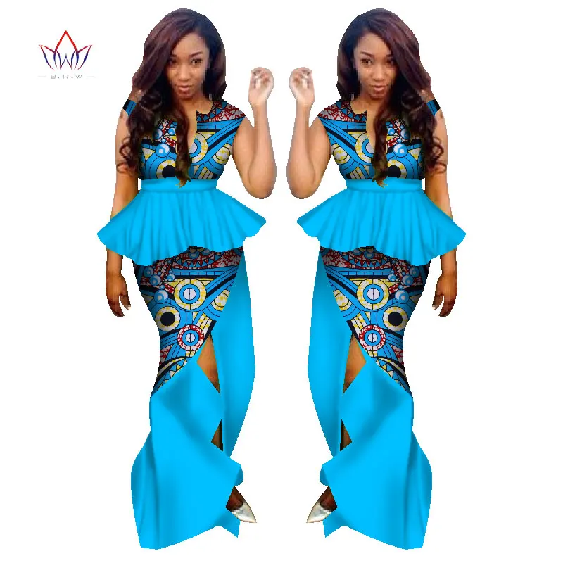 BRW традиционная африканская одежда для женщин комплект из 2 предметов с юбкой в