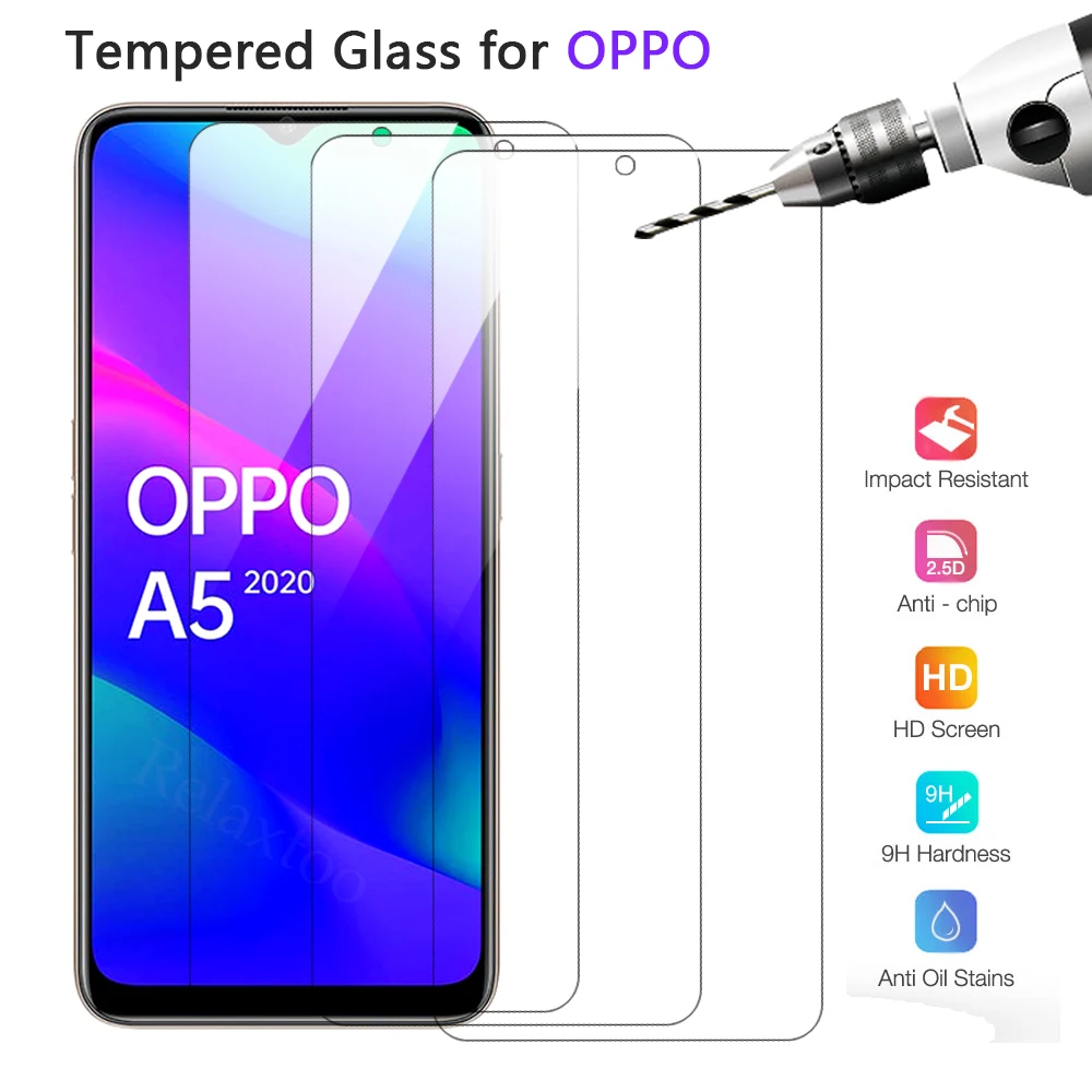 

1-3PCS Glass protective for Oppo A5 2019 2020 A59 Safety glass Tempered Glass for Oppo A59 Screen Protector for Oppo f5 f7 F1s