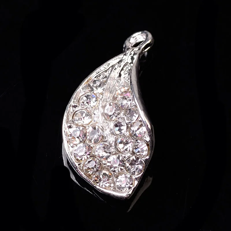 50 шт. серебряный цвет сплав Хрустальный жемчуг цветок очаровательная фототкань