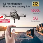 Новейший DLRC Профессиональный бесщеточный Дрон GPS Квадрокоптер с двойной камерой HD 4K 1080P 1,6 км дистанционный полет 30minu Вертолет игрушка