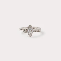 2021hot sale sweet water drop shaped engagement ring fashion luxury flash diamond open irregular ring engagement rings for women