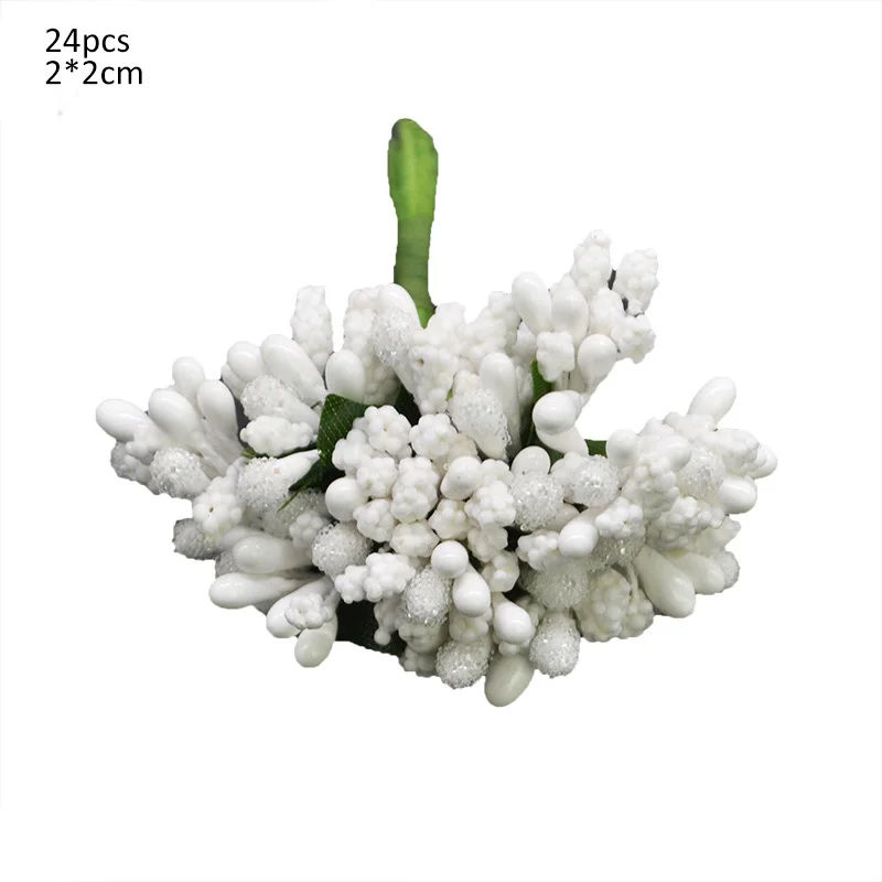 1 Set White Artificial Flower Fruit Stamens Cherry Christmas Plastic Pearl Berries for Birthday DIY Gift Box Decorated Wreaths - Color: A10