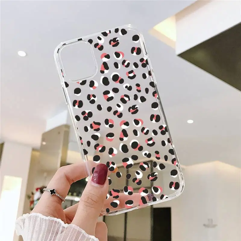 

Leopard Phone Case Clear Transparent for iPhone 11 12 mini pro XS MAX 8 7 6 6S Plus X 5S SE XR 2020