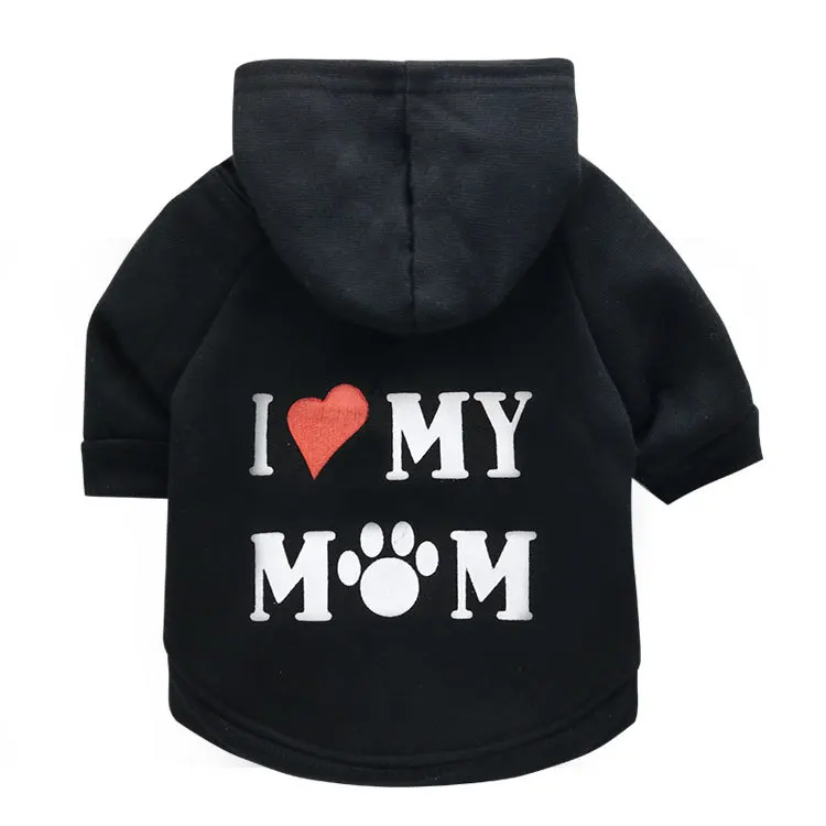 Pet Supplies Dog Clothes Fleece Teddy Fall/winter Style I LOVE my MUM | Дом и сад