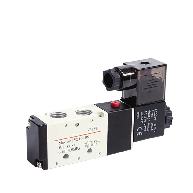 1PC Pneumatic Electric Solenoid Valve 5 Way 2 Position Control Air Gas Magnetic NO+NC 12/24/220V 4mm-12mm Hose Fittings Muffler |