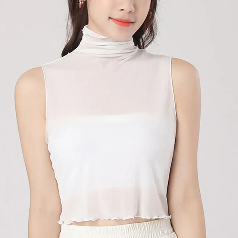 Корейский женский плиссированный пуловер с воротником хомутом и ложным для